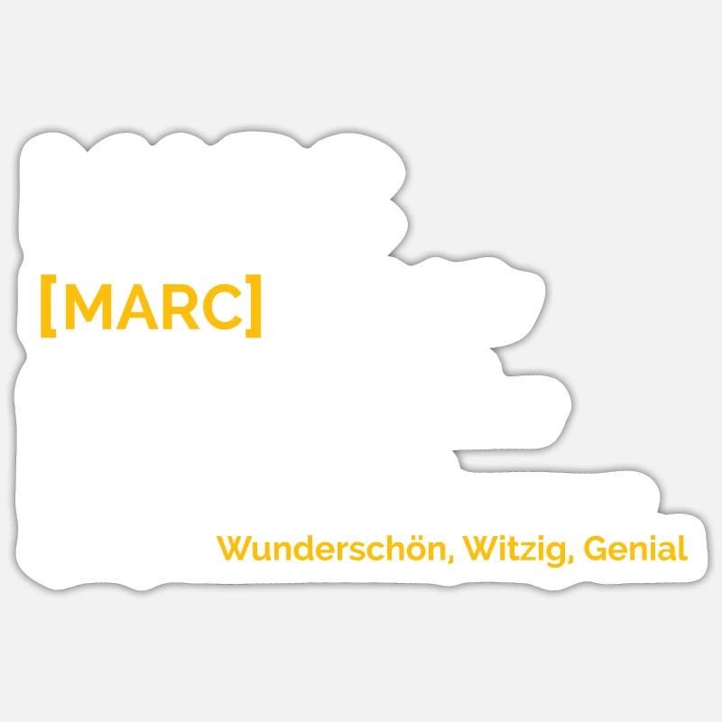 Marc - Sticker Größe S (10 x 10 cm) - Mattweiß