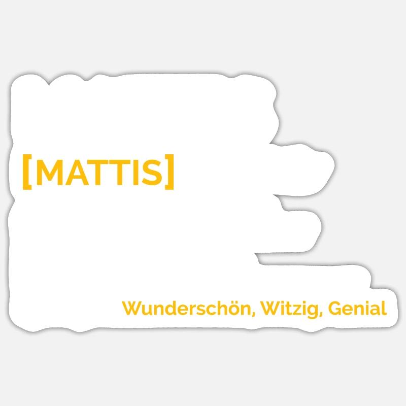 Mattis - Sticker Größe S (10 x 10 cm) - Mattweiß