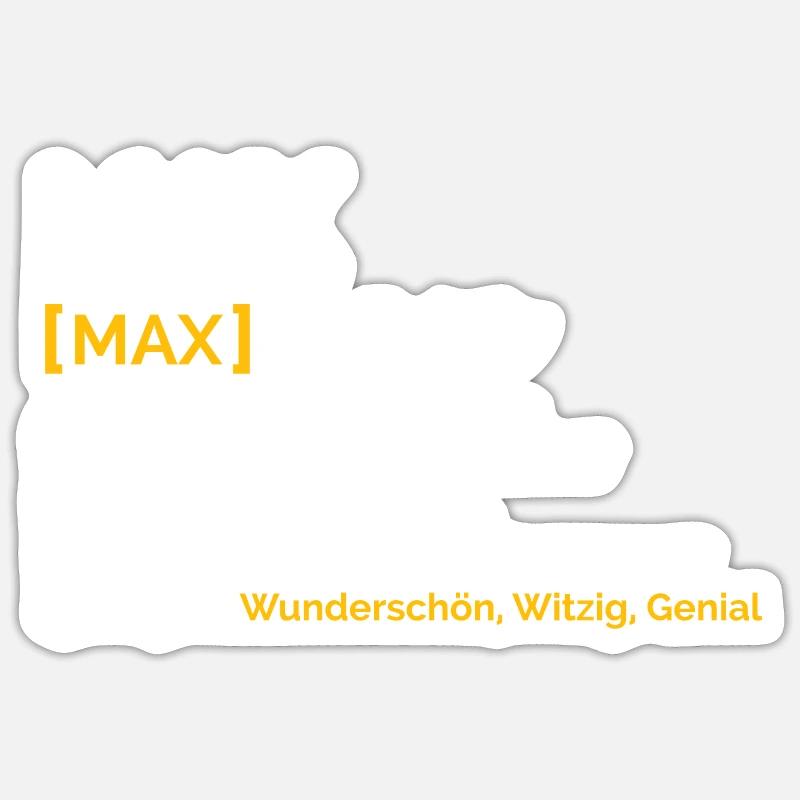 Max - Sticker Größe S (10 x 10 cm) - Mattweiß