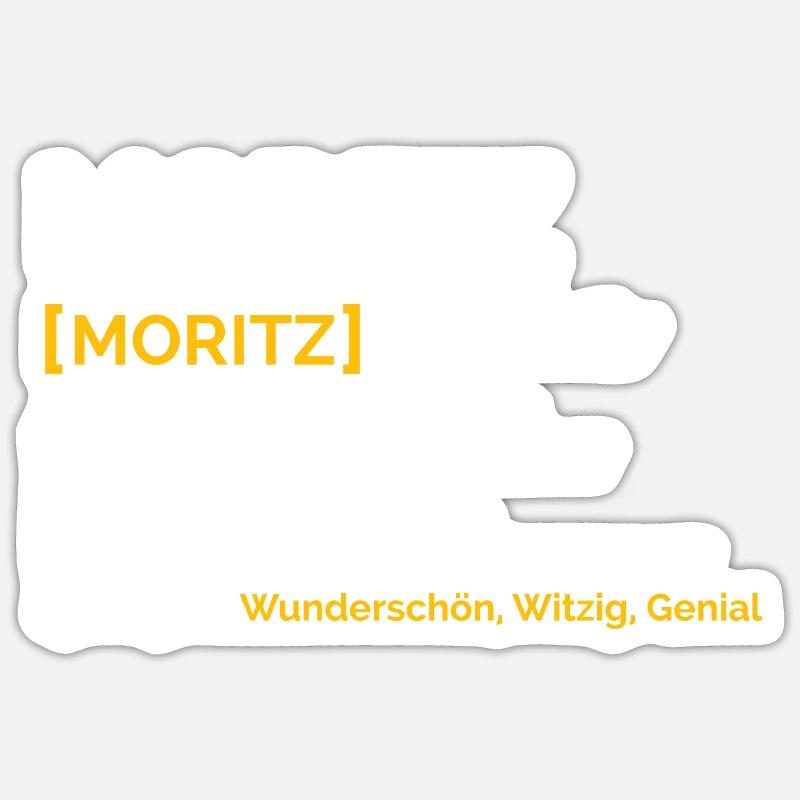 Moritz - Sticker Größe S (10 x 10 cm) - Mattweiß