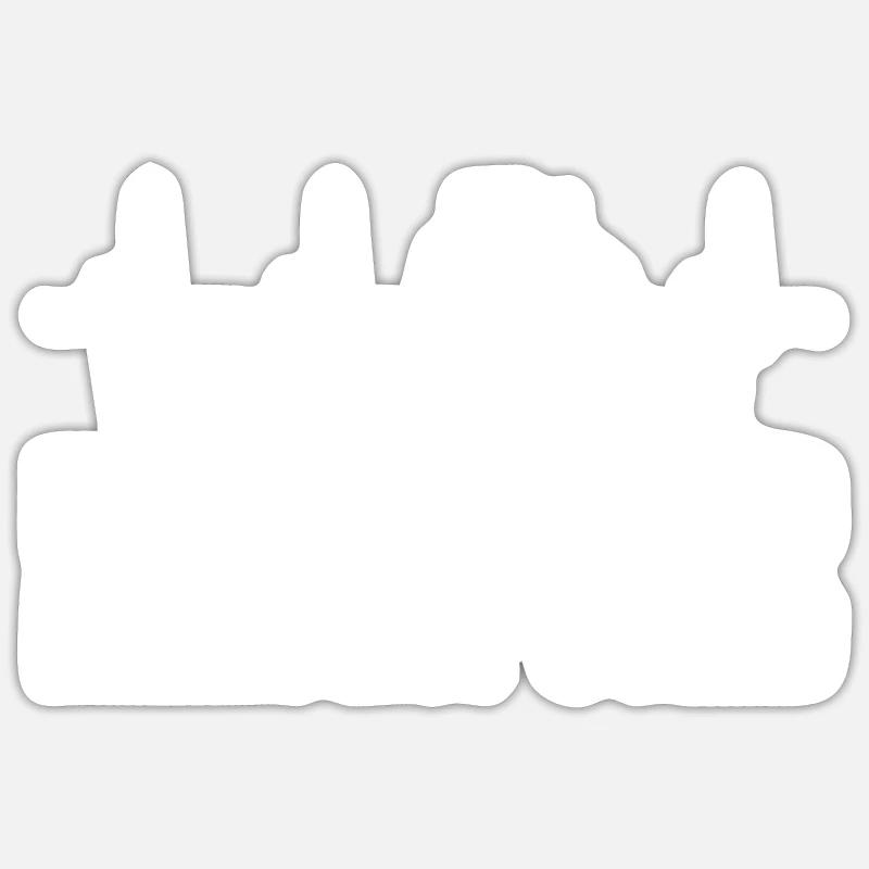 Traktor - Sticker Größe S (10 x 10 cm) - Mattweiß