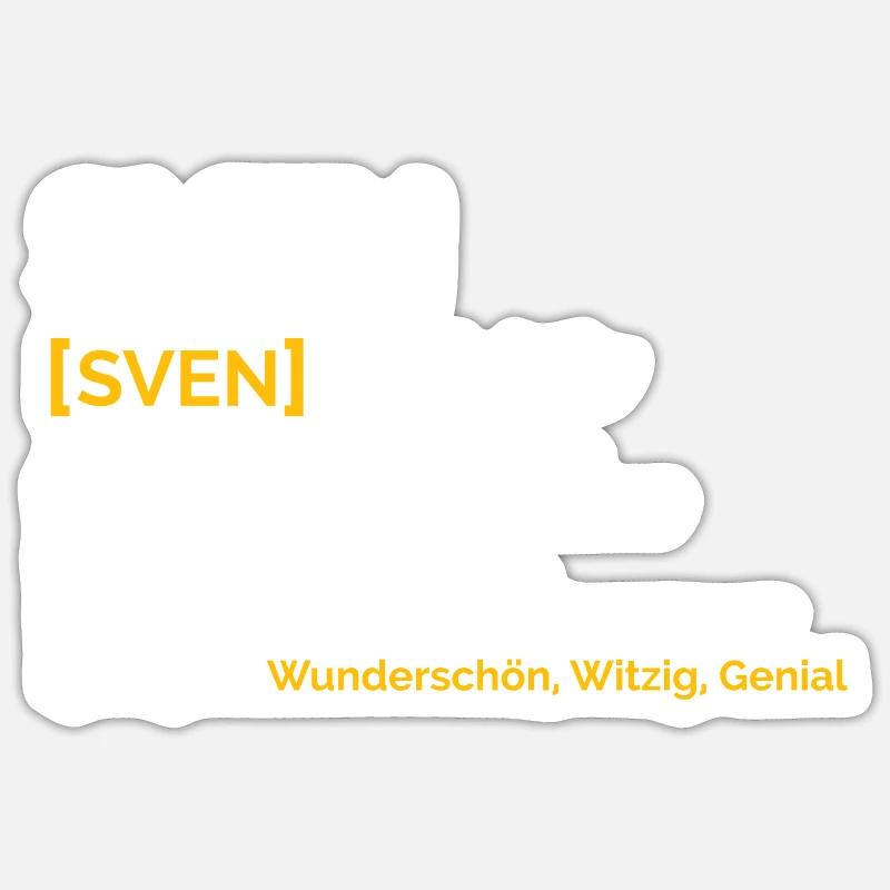 Sven - Sticker taille S (10 x 10 cm) - blanc mat