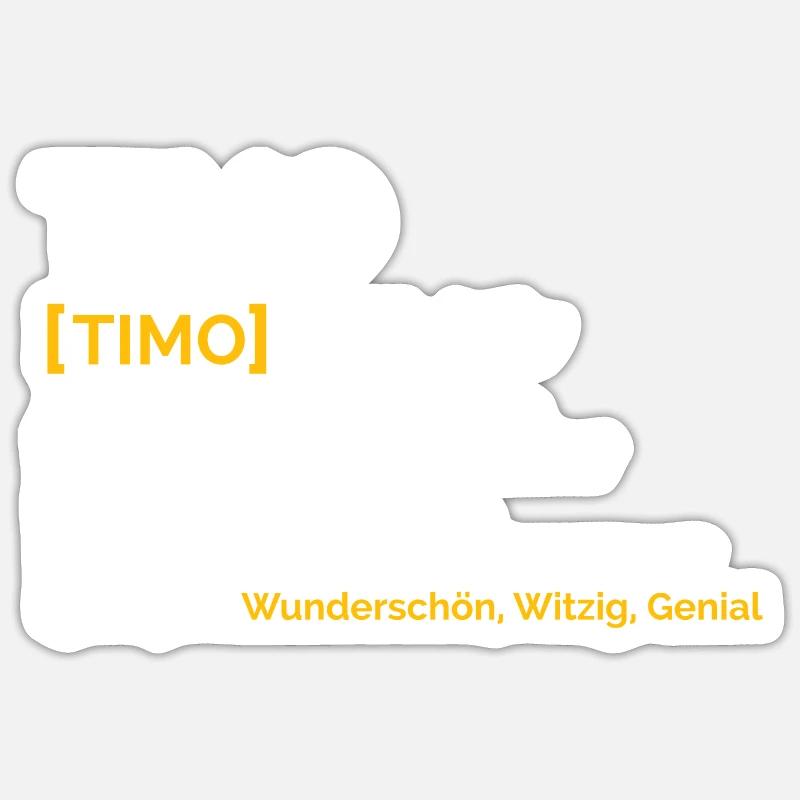 Timo - Sticker size S (10 x 10 cm) - white matte