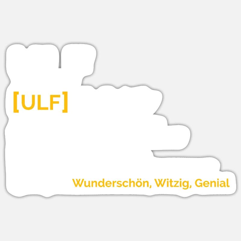 Ulf - Sticker size S (10 x 10 cm) - white matte