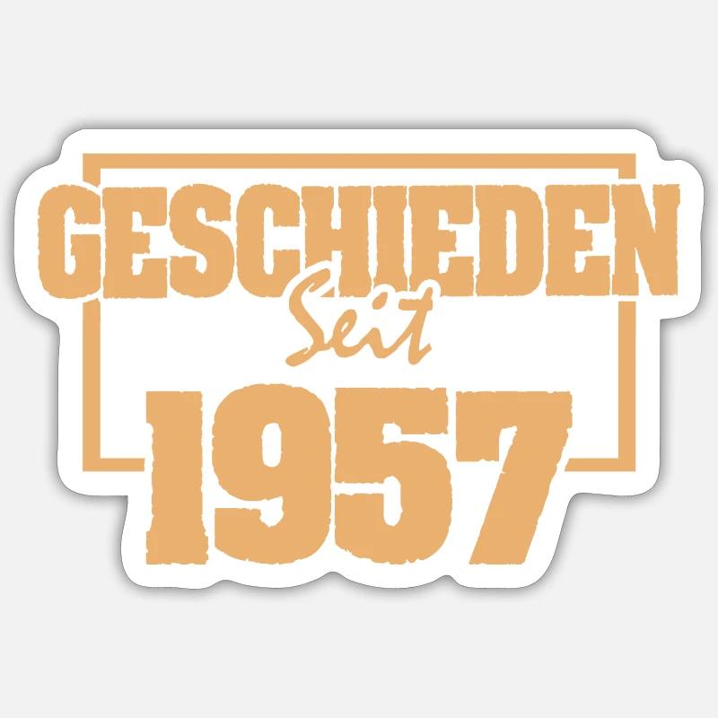 Divorced 1957 - Sticker size S (10 x 10 cm) - white matte