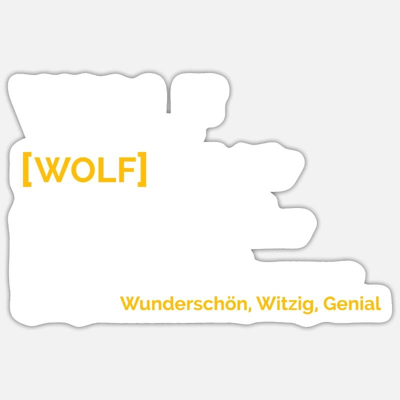 Wolf Sticker Größe S (10 x 10 cm)