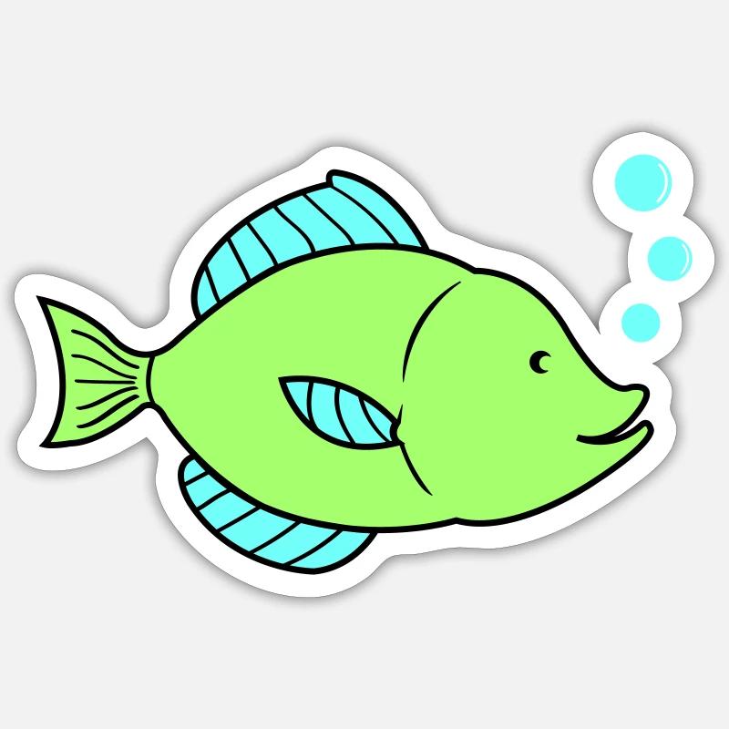 Fish Comic - Sticker size S (10 x 10 cm) - white matte