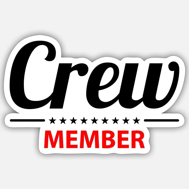 crew member design 2 - Sticker size S (10 x 10 cm) - white matte
