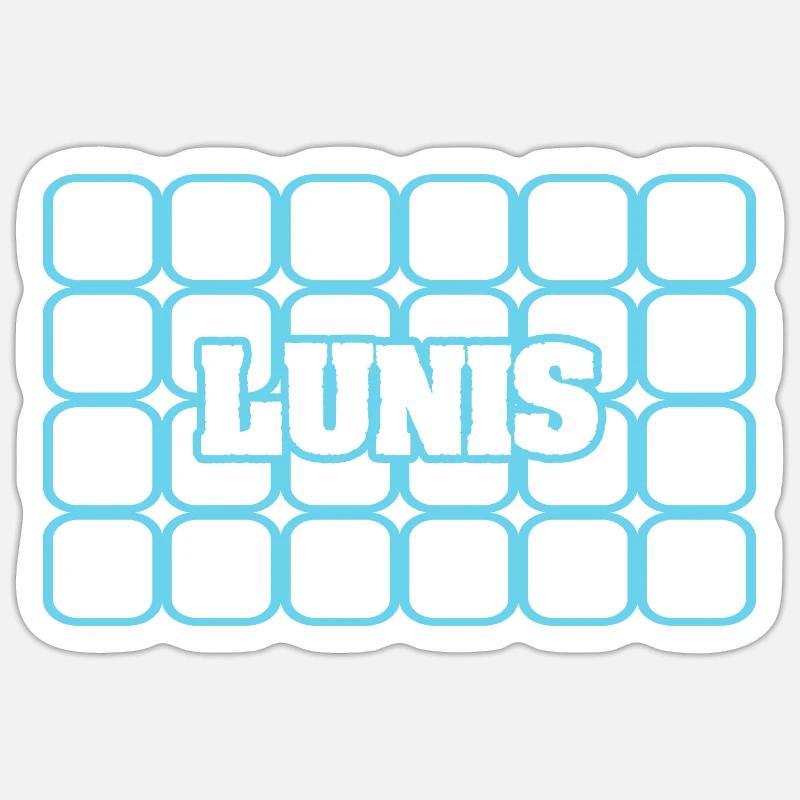 Lunis - Sticker taille S (10 x 10 cm) - blanc mat