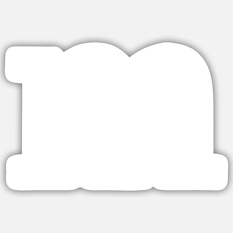Lettre « m » blanche Sticker taille S (10 x 10 cm)