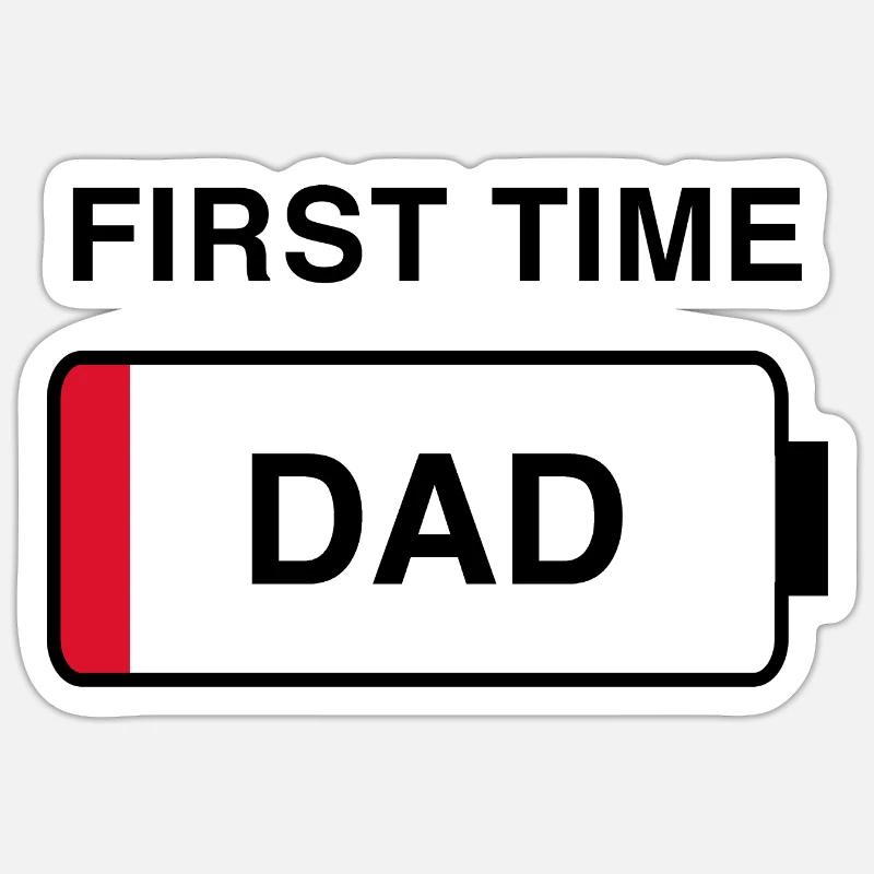 Zum ersten Mal Vater Sticker Größe S (10 x 10 cm)