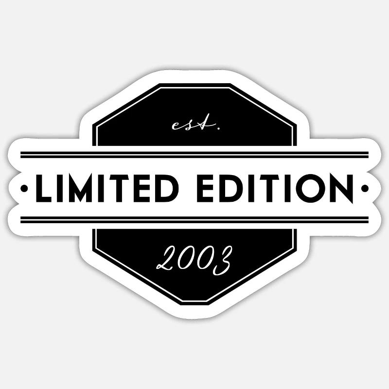 DES EDITION_2003 LIMITÉES - Sticker taille S (10 x 10 cm) - blanc mat
