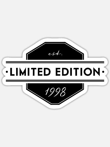 LIMITED EDITION_1998 - Sticker Größe S (10 x 10 cm) - Mattweiß