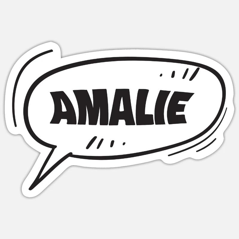 Gift for Amalie - Sticker size S (10 x 10 cm) - white matte