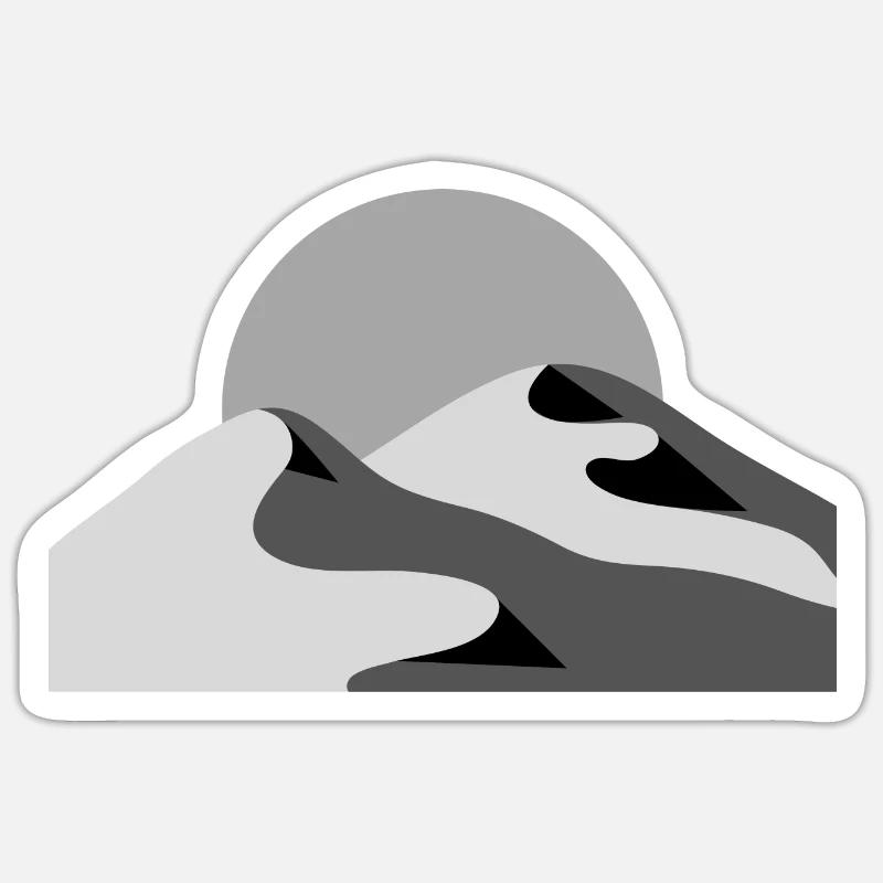 desert - Sticker taille S (10 x 10 cm) - blanc mat
