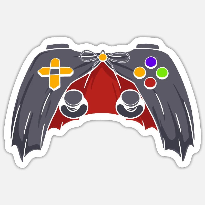 Halloween Dracula Gaming Controller - Sticker size S (10 x 10 cm) - white matte
