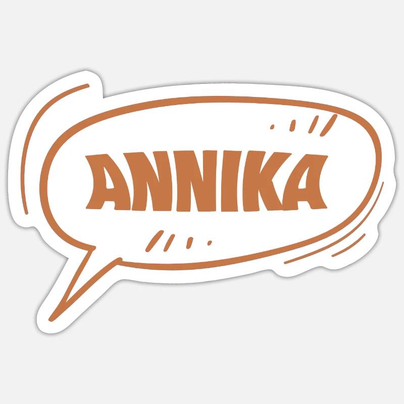 Annika - Sticker taille S (10 x 10 cm) - blanc mat