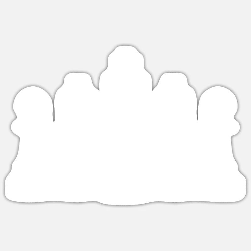 Jeux échecs - Sticker taille S (10 x 10 cm) - blanc mat