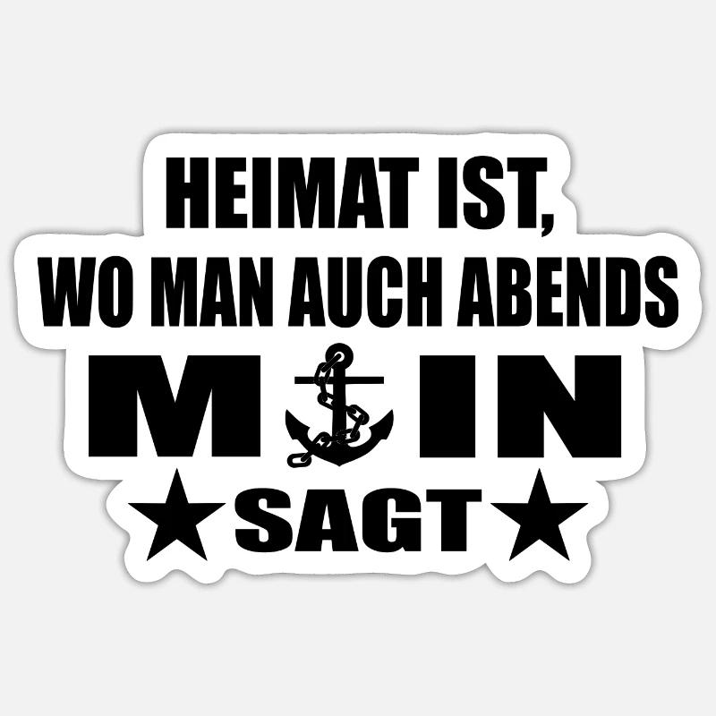 Moin - Sticker Größe S (10 x 10 cm) - Mattweiß