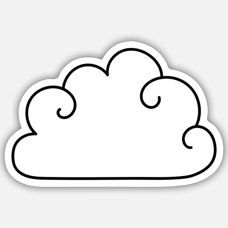 Cloud Sticker size S (10 x 10 cm)