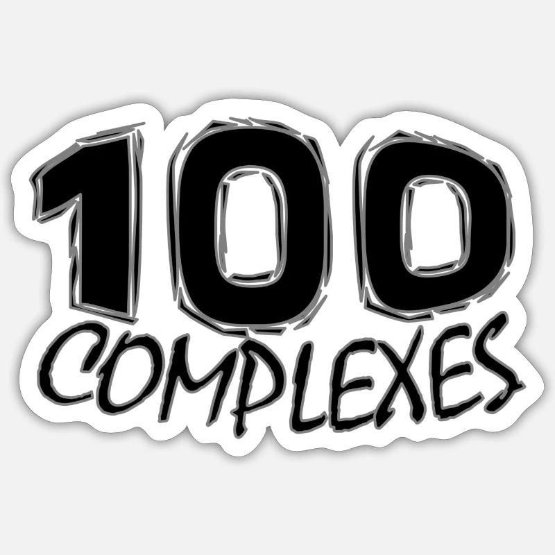 100 complexes - Sticker taille S (10 x 10 cm) - blanc mat