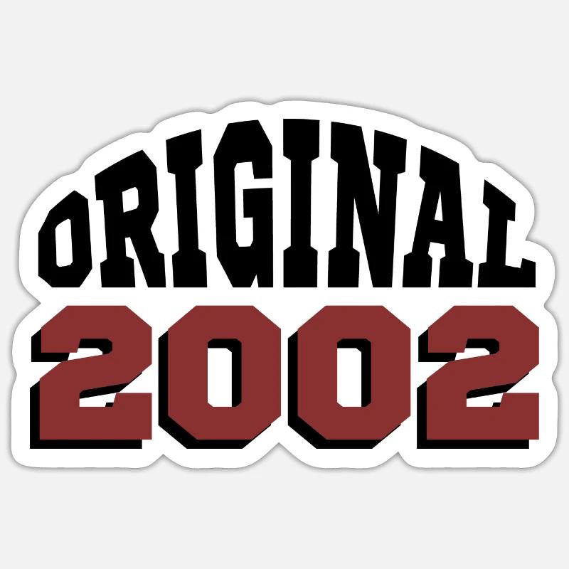 Original 2002 - Sticker taille S (10 x 10 cm) - blanc mat