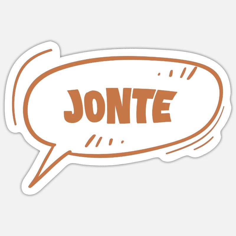 Jonte Jonte - Sticker taille S (10 x 10 cm) - blanc mat