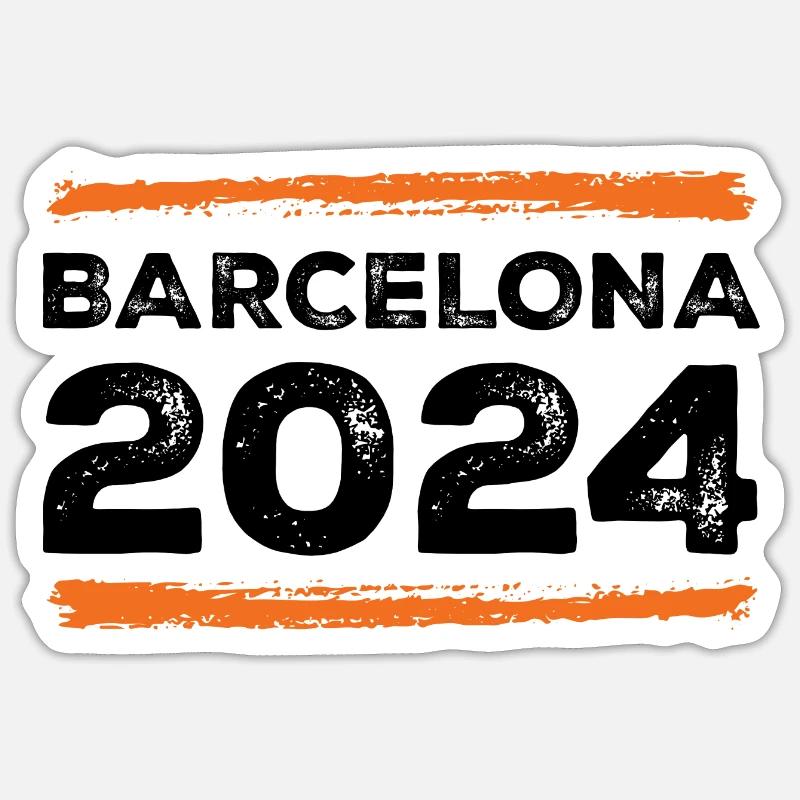 Devis Barcelone 2024 Sticker taille S (10 x 10 cm)