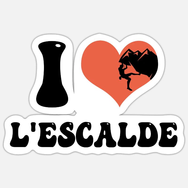 j aime l escalade - Sticker taille S (10 x 10 cm) - blanc mat