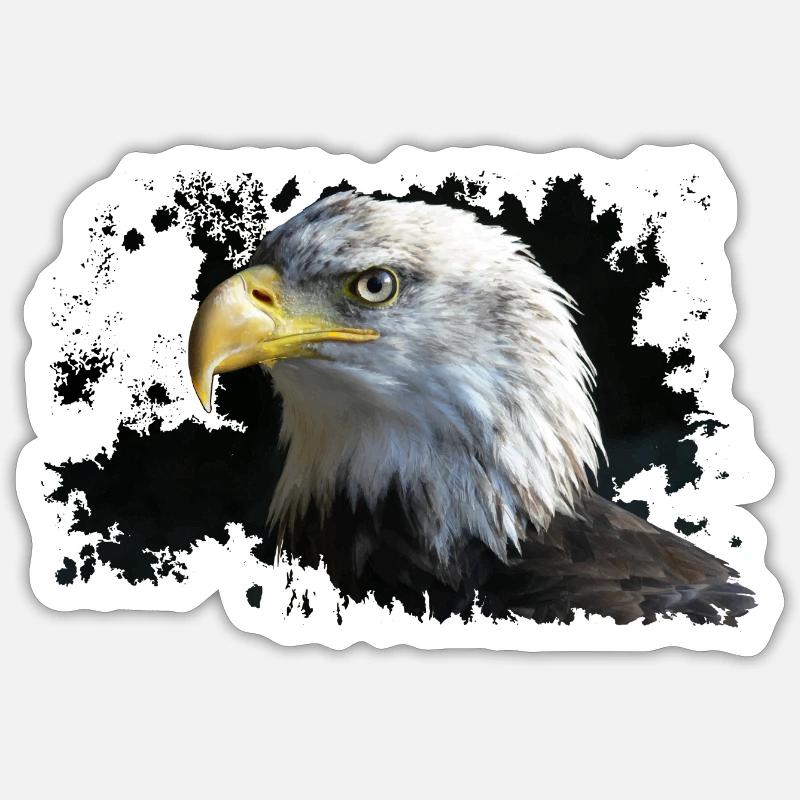 Eagle - Sticker size S (10 x 10 cm) - white matte