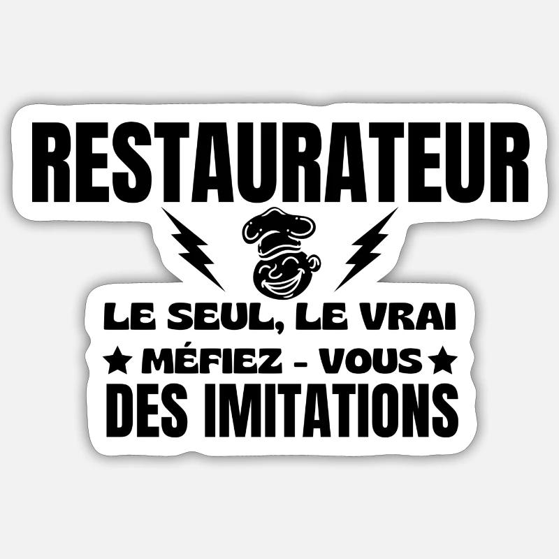 GASTRONOM DER EINZIG WAHRE Sticker Größe S (10 x 10 cm)