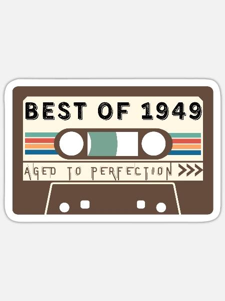 Das Beste von 1949 - Sticker Größe S (10 x 10 cm) - Mattweiß