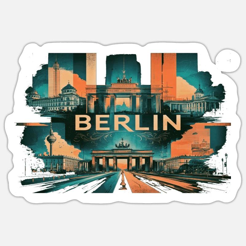 Berlin - Sticker Größe S (10 x 10 cm) - Mattweiß