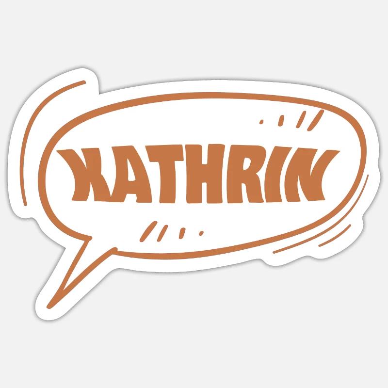 Kathrin Kathrin - Sticker size S (10 x 10 cm) - white matte