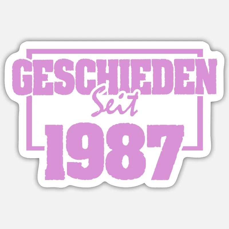 1987 - Sticker taille S (10 x 10 cm) - blanc mat