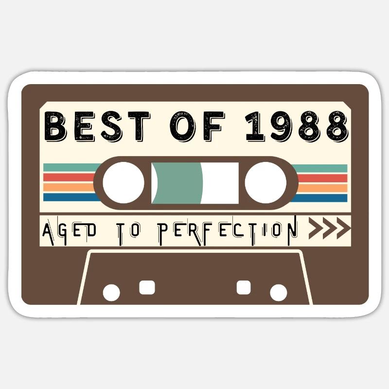 Das Beste von 1988 - Sticker Größe S (10 x 10 cm) - Mattweiß
