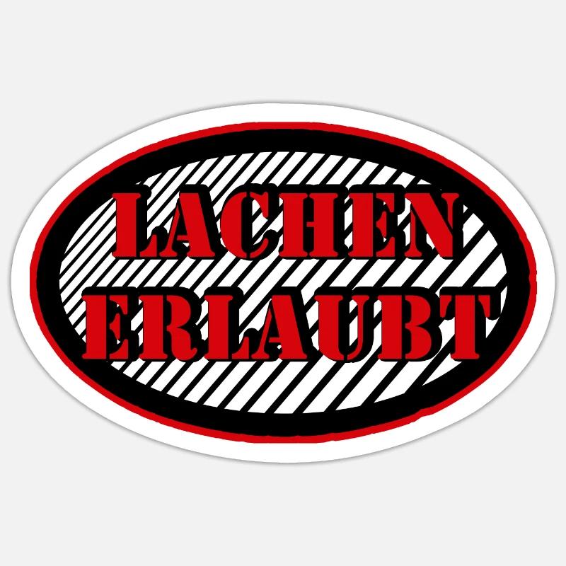 laughter allowed - fun - joy Sticker size S (10 x 10 cm)