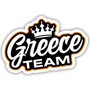 Greece Team - Sticker size S (10 x 10 cm) - white matte - Front