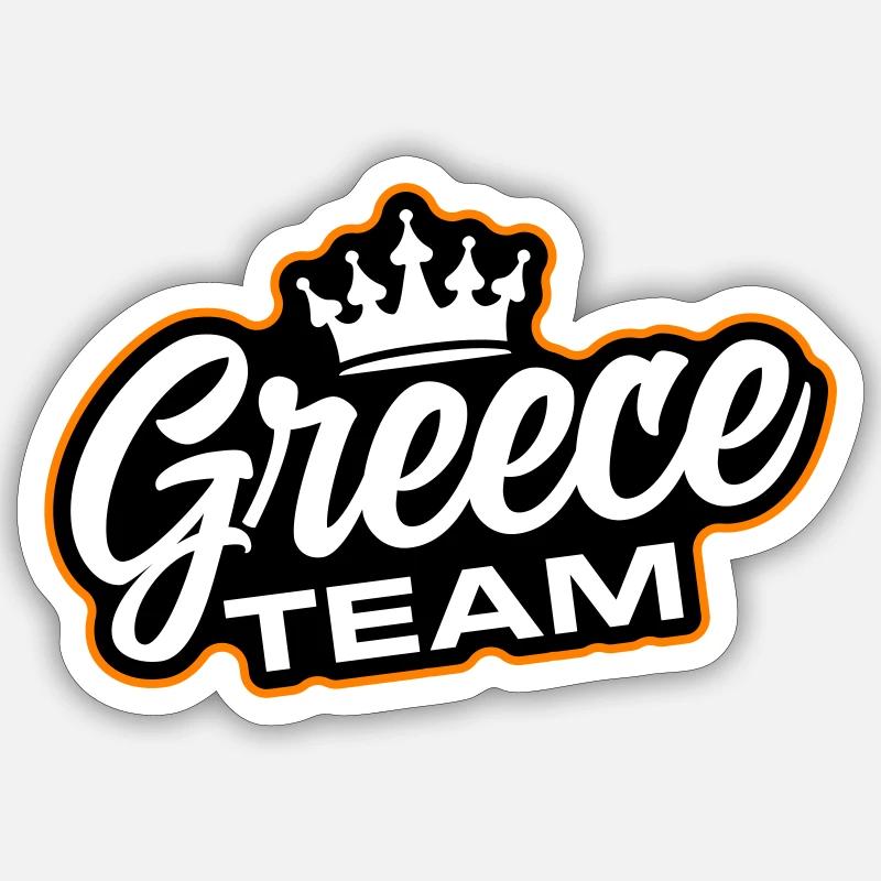 Greece Team - Sticker Größe S (10 x 10 cm) - Mattweiß