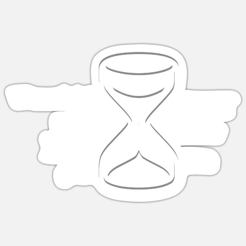 Wer nicht mit der Zeit geht geht mit der Zeit - Sticker Größe S (10 x 10 cm) - Mattweiß