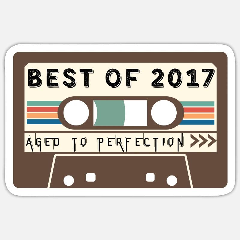 Das Beste aus 2017 - Sticker Größe S (10 x 10 cm) - Mattweiß