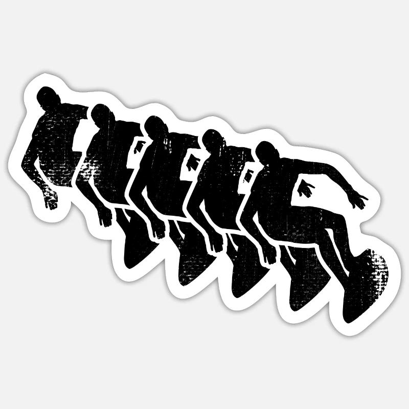 Dessin de surf - Sticker taille S (10 x 10 cm) - blanc mat