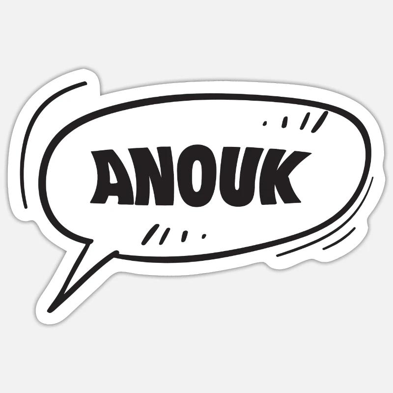 Anouk Anouk - Sticker size S (10 x 10 cm) - white matte