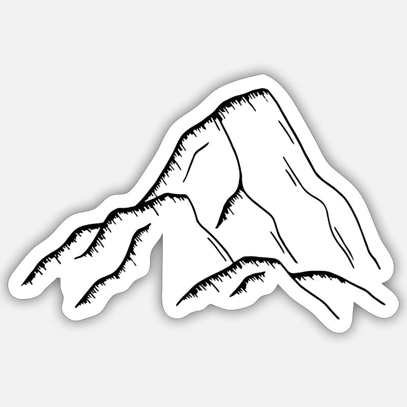 Berglandschaft Sticker Größe S (10 x 10 cm)