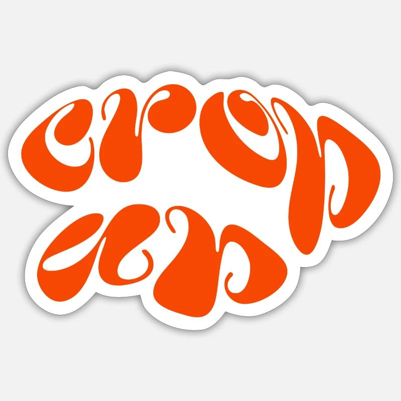 Crop up - Sticker Größe S (10 x 10 cm) - Mattweiß
