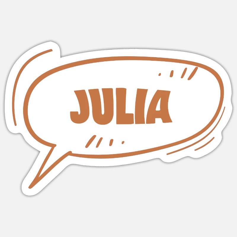 Julia as Julia - Sticker size S (10 x 10 cm) - white matte