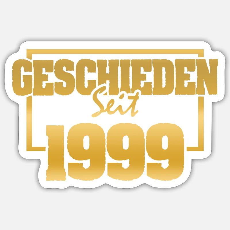 Ehefrau 1999 - Sticker Größe S (10 x 10 cm) - Mattweiß