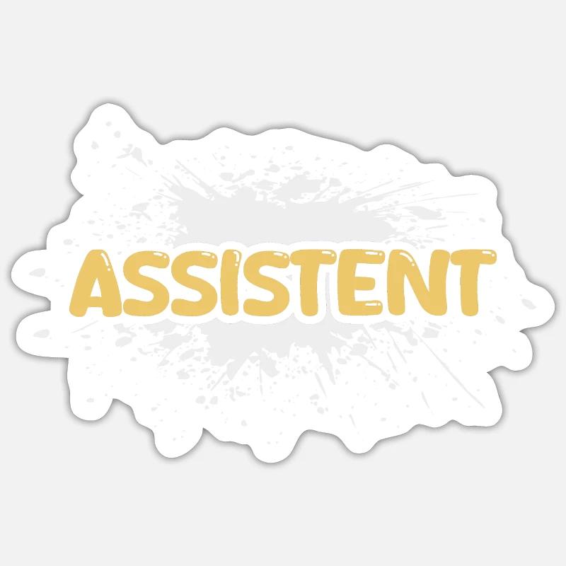 Assistant - Sticker size S (10 x 10 cm) - white matte
