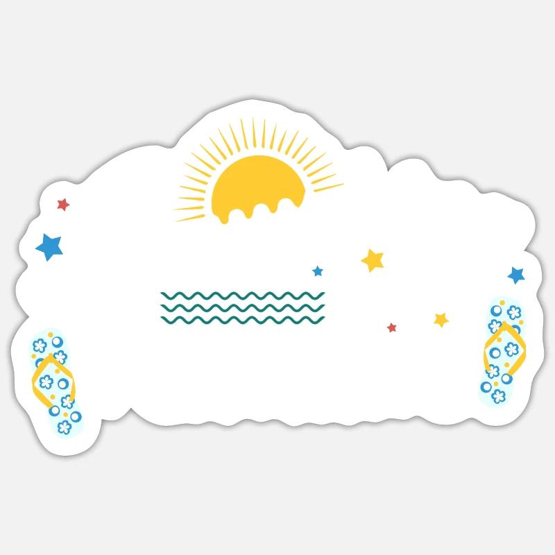 Cool Teacher Vacation Beaching Not Teaching Sticker Größe S (10 x 10 cm)