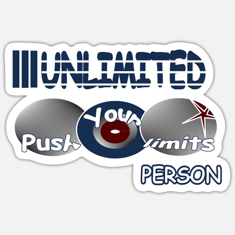 Push your limits Sticker Größe S (10 x 10 cm)